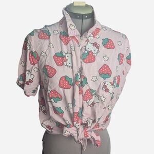 Hello Kitty x BoxLunch Strawberry Shirt - L